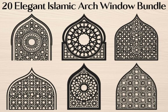 Download Elegant Islamic Arch Window Bundle - Premium Bundle