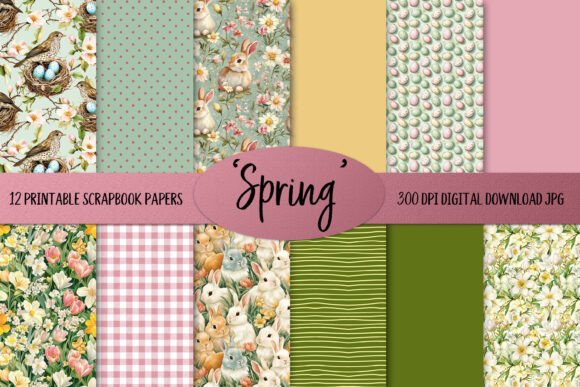 Download Spring Easter Printable Papers - Printable papers Collection