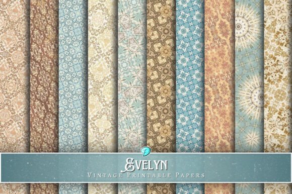 Download Evelyn Vintage Printable Papers - Printable papers Collection