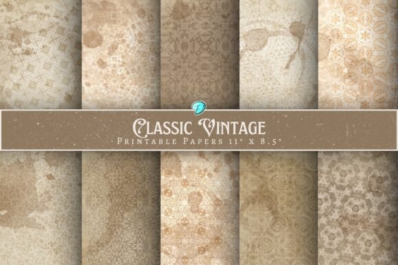 Download Classic Vintage Printable Papers - Printable papers Collection
